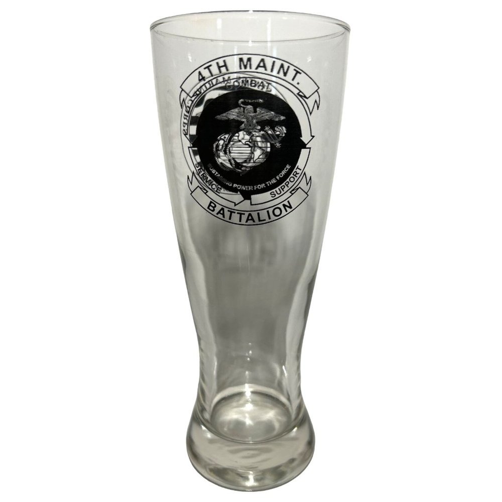 USMC 231st Birthday Ball Pint Glasses 8.5" Tall Set of Two - Picture 5 of 5